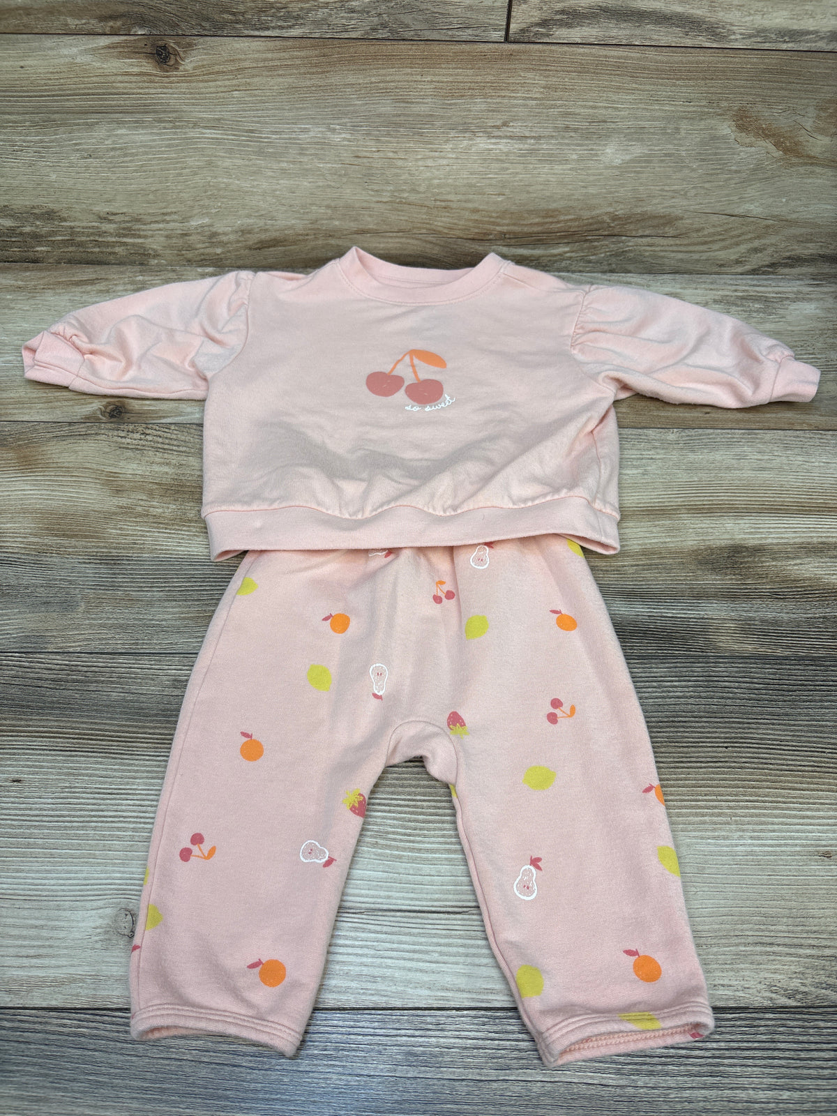 Cloud Island 2pc Sweatshirt & Pants Set Pink sz 6-9m