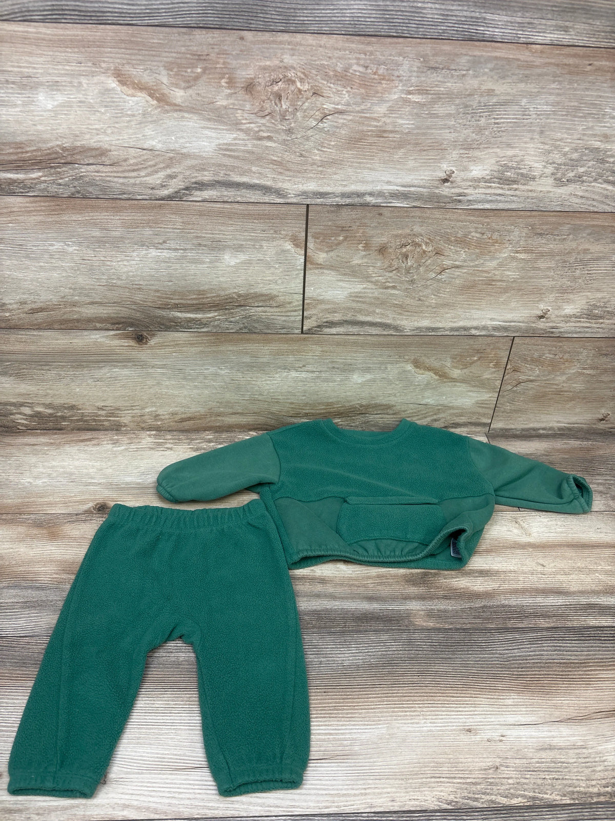 Cat & Jack 2pc Fleece Sweatshirt & Joggers Set Green sz 12m