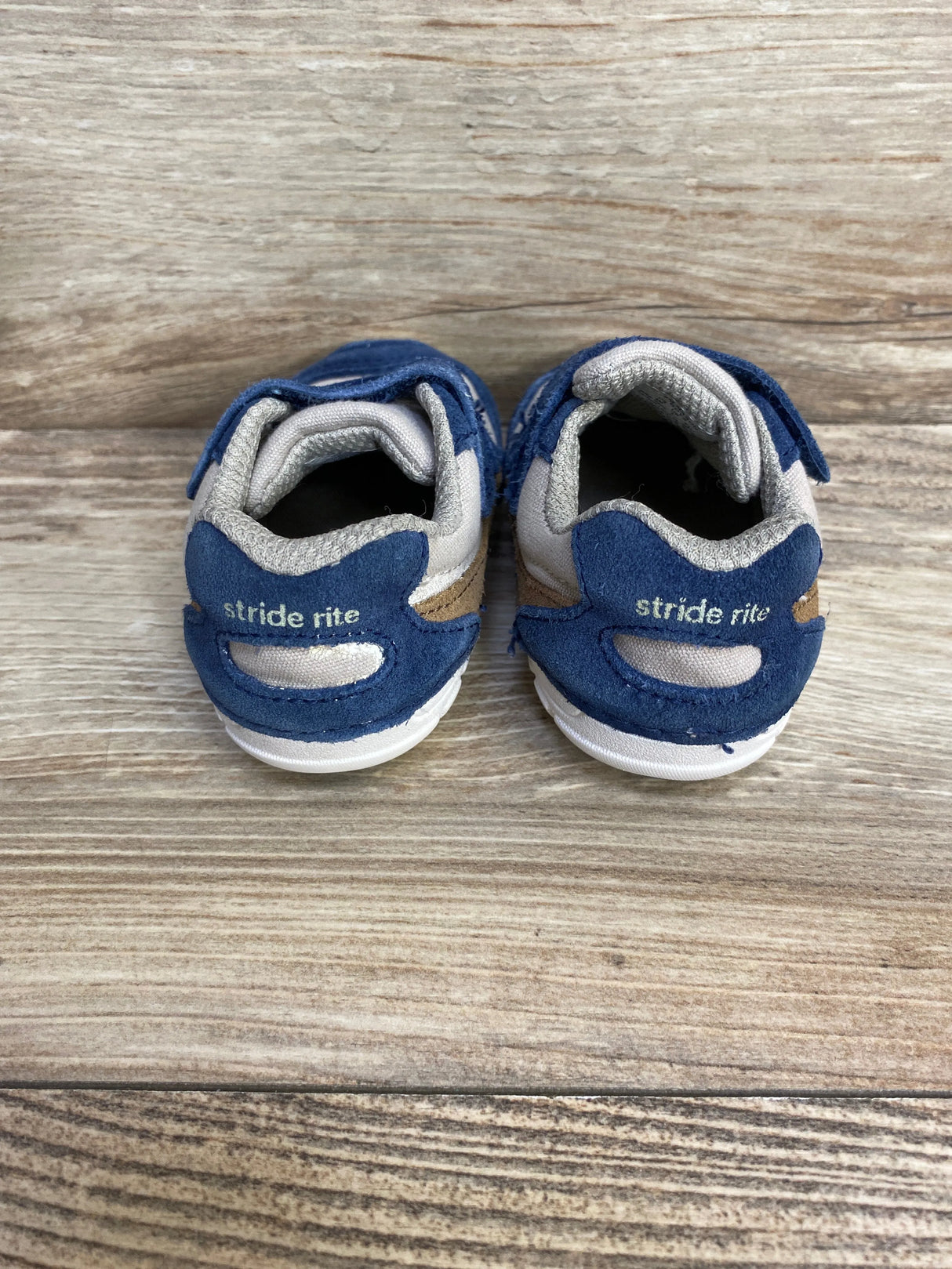 Stride Rite Mason Soft Sole Crib Shoes Navy Sz 4c