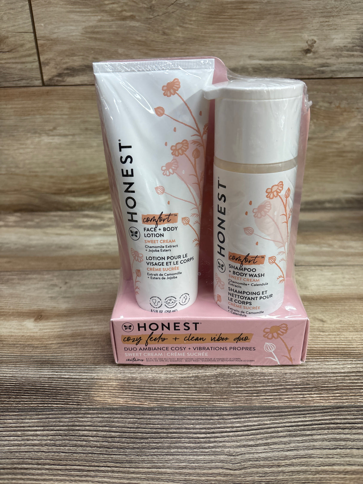 NEW Honest Comfort Face & Body Lotion + Shampoo & Bodywash Set - Sweet Cream