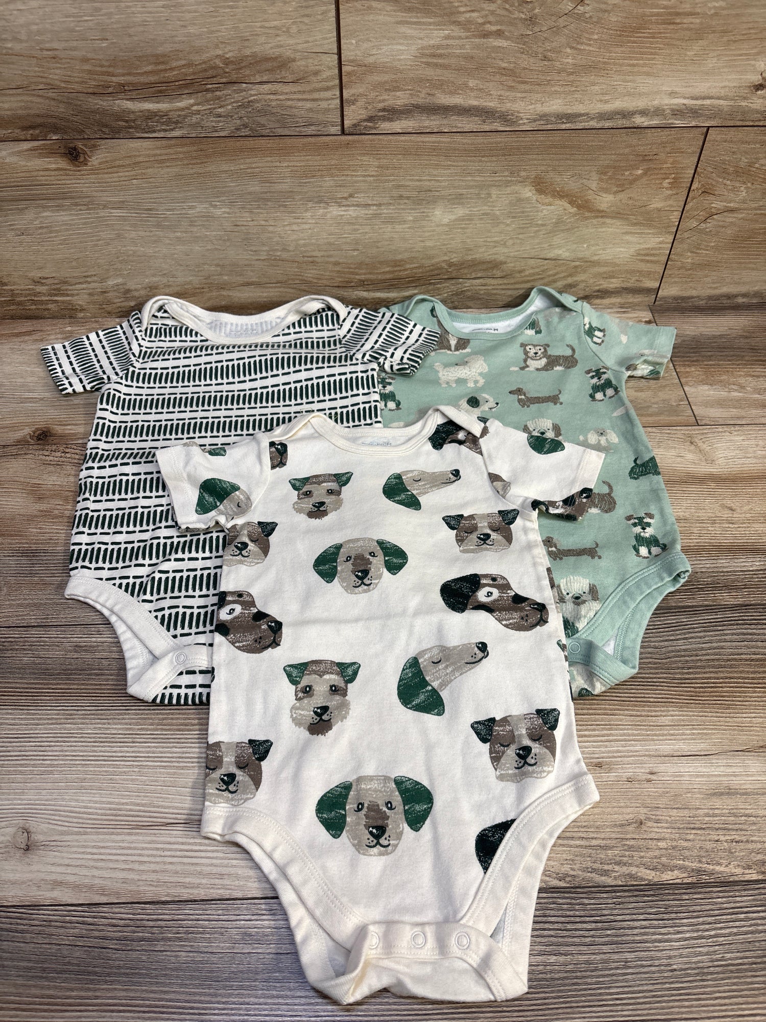 Member's Mark 3pk Organic Bodysuits Ivory sz 24m