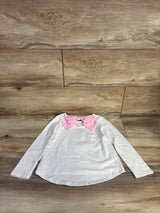 Cynthia Rowley Long Sleeve Sequin Ballerina Shirt White sz 4T