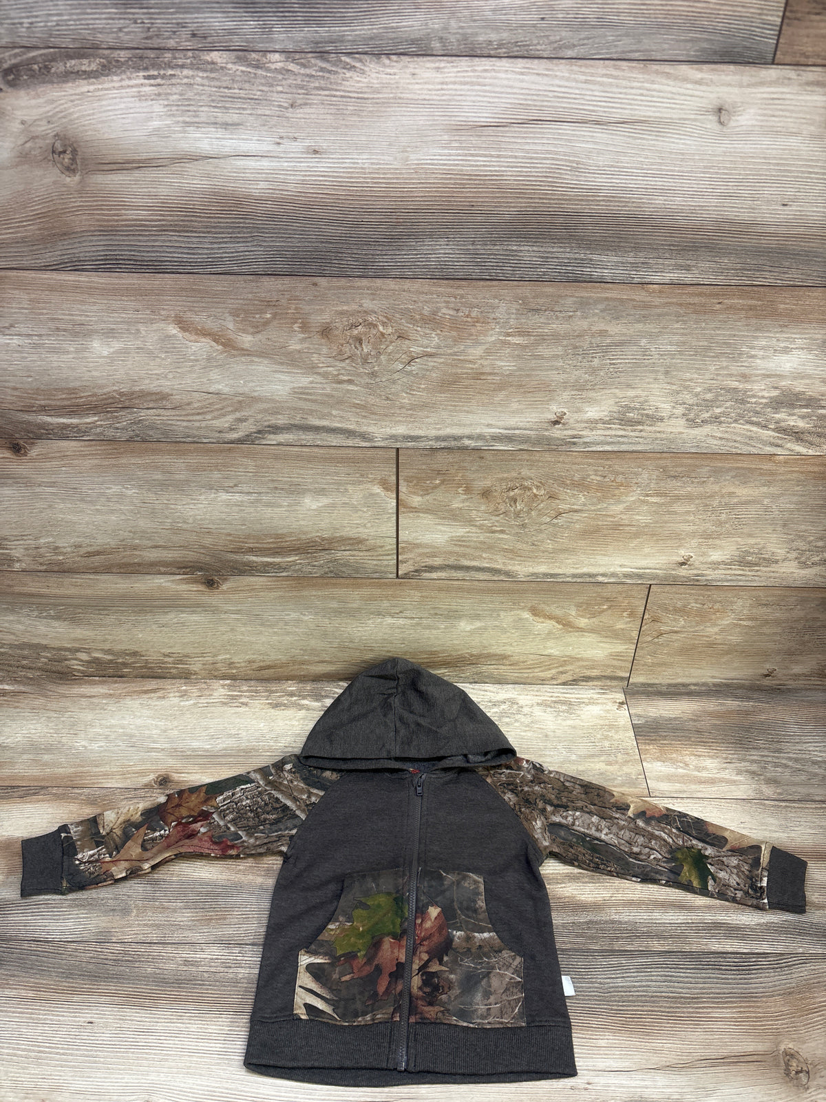Outdoor Kids Camo Zip-Up Jacket Grey sz 2T