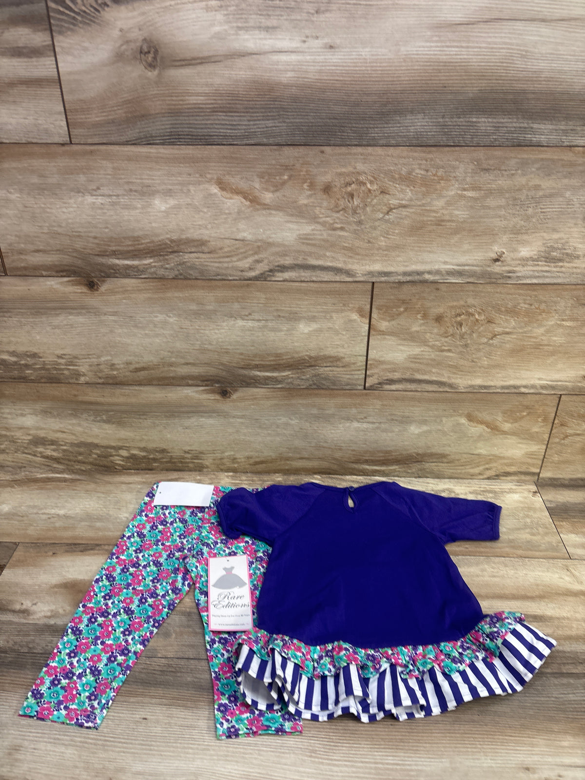 NEW Rare Editions 2pc Unicorn Tunic & Leggings Set Purple sz 24m