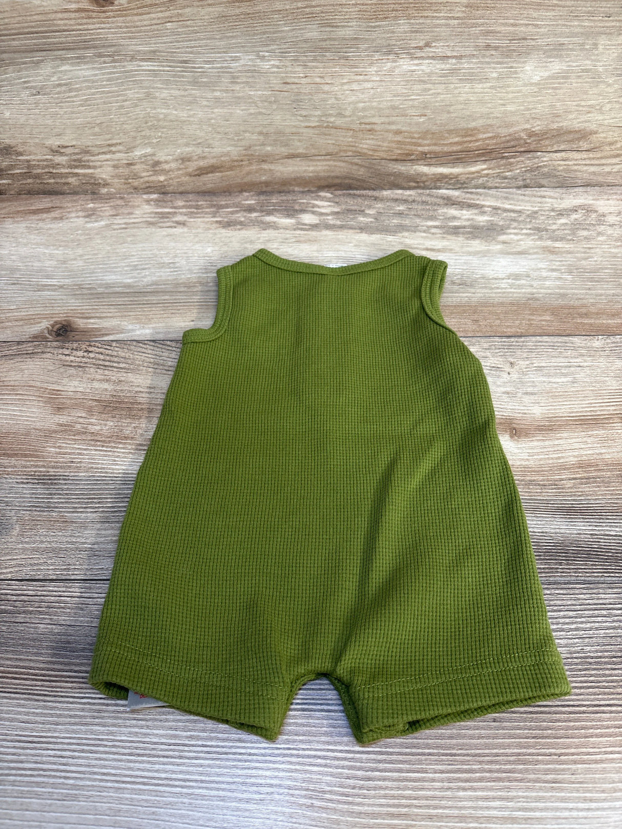 PL Baby Waffle Knit Henley Shortie Romper Olive sz 3m
