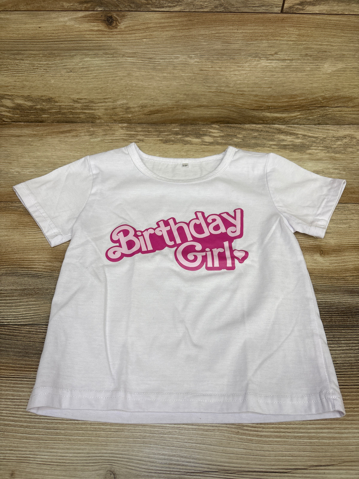 Barbie Birthday Girl Shirt White sz 4-5T