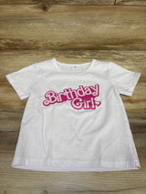 Barbie Birthday Girl Shirt White sz 4-5T