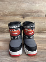 Disney Pixar Cars Lightning McQueen Light Up Snow Boots Grey sz 6c