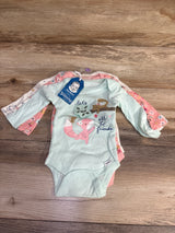 NEW Gerber 3pk Let's All Be Friend's Bodysuit Set Mint sz 0-3m