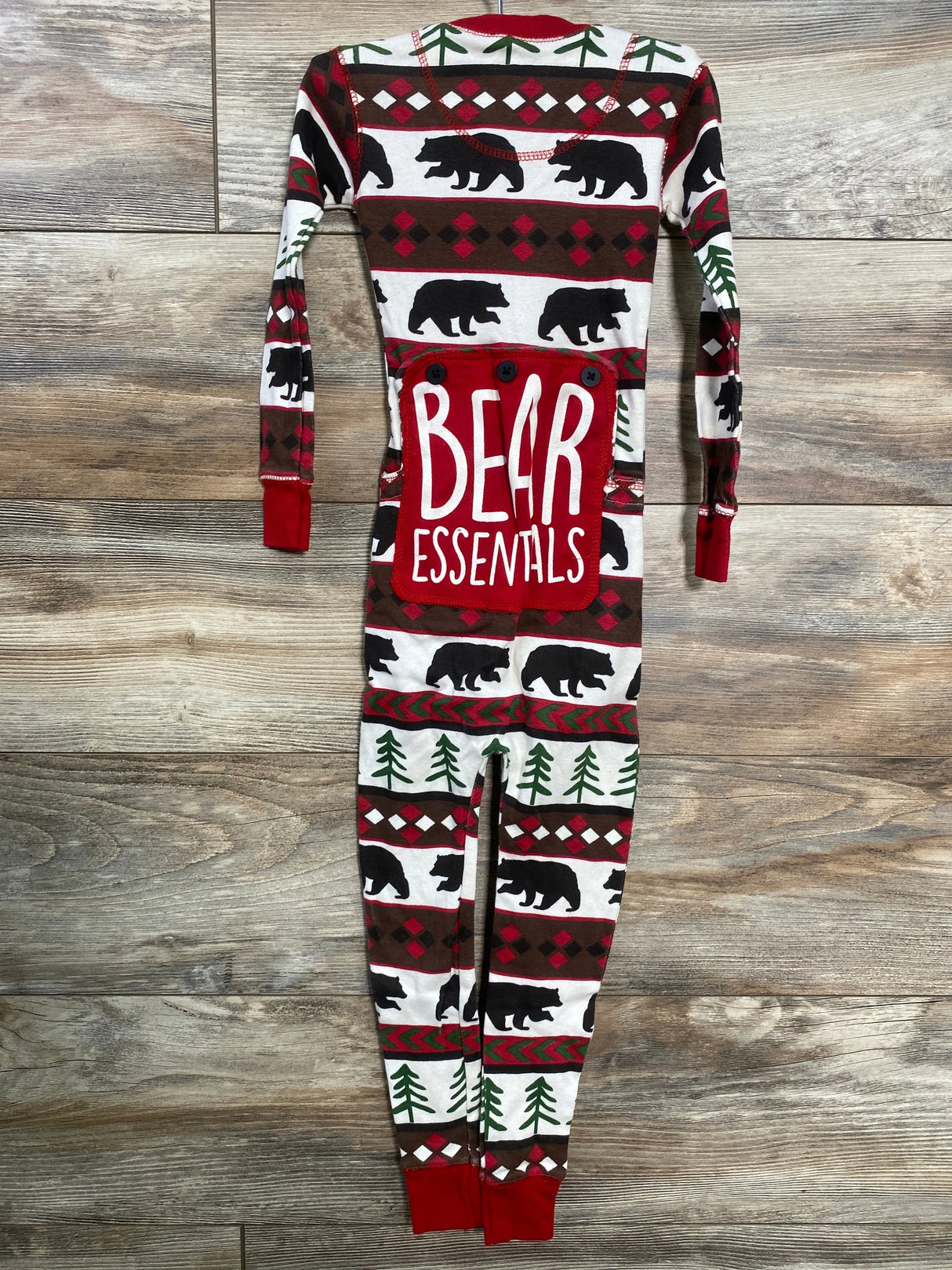 Lazy One Bear Essentials Onesie Flapjack Red/White sz 3T - Me n Mommy To Be