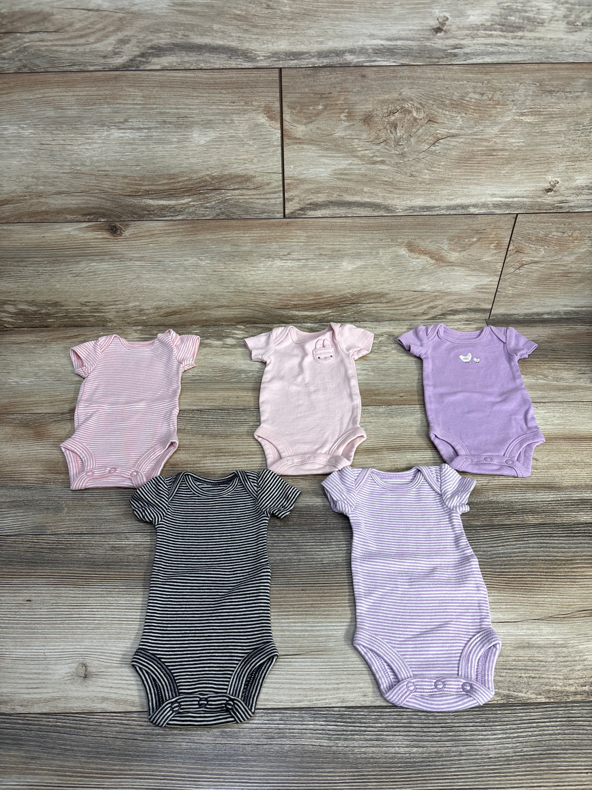 Carter's 5pk Bunny Pocket Bodysuit Set Pink sz Preemie