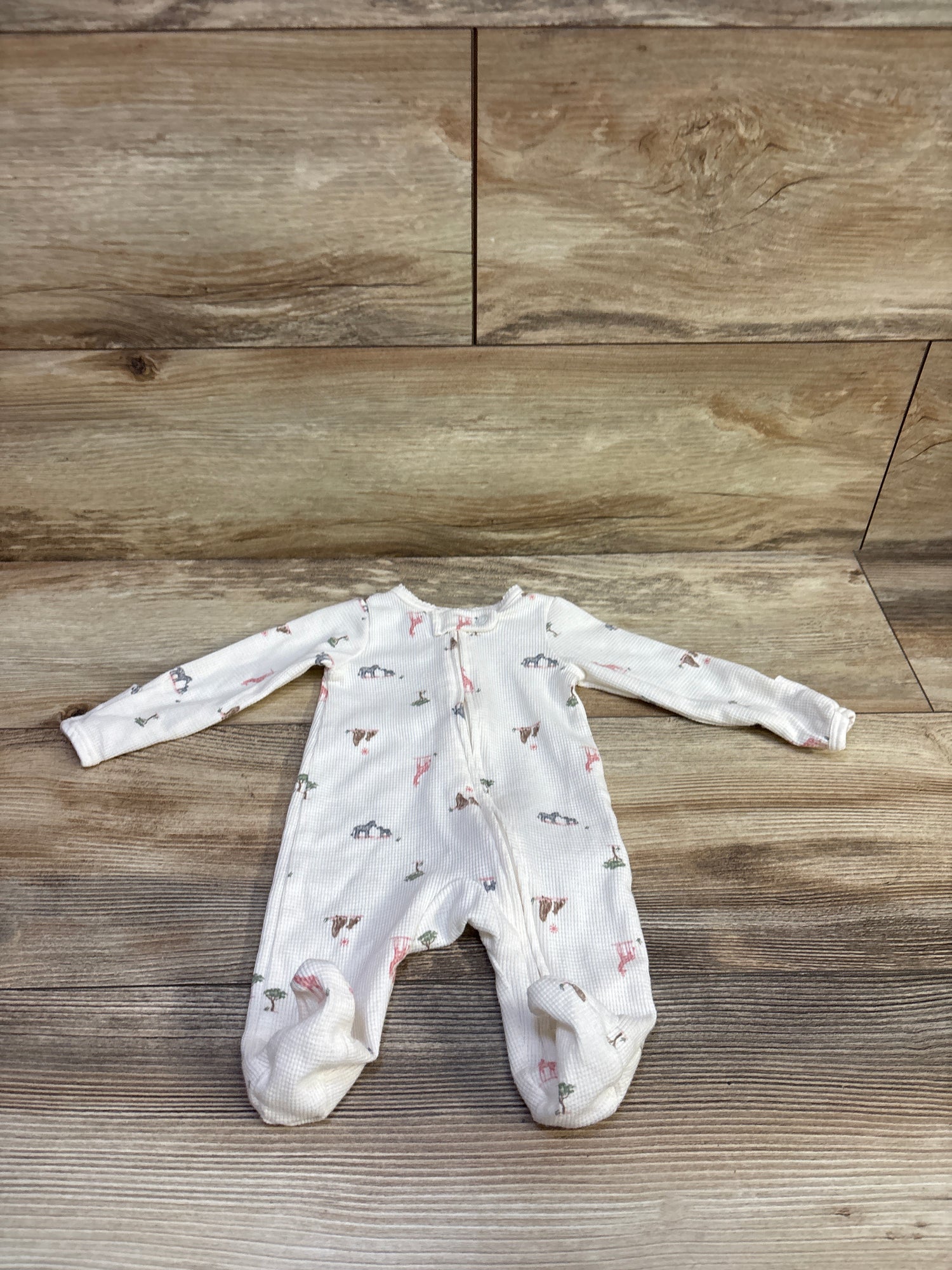Just One You Waffle Knit Sleeper White sz Newborn
