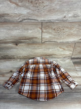 NEW Children's Place Plaid Button Up Shirt Brown sz 2T