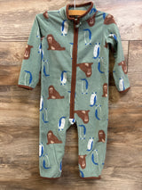 Carter's Fleece Coverall Green sz 24m