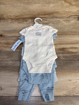 NEW Carter's 4pc Bodysuit & Pant Set White sz 3m
