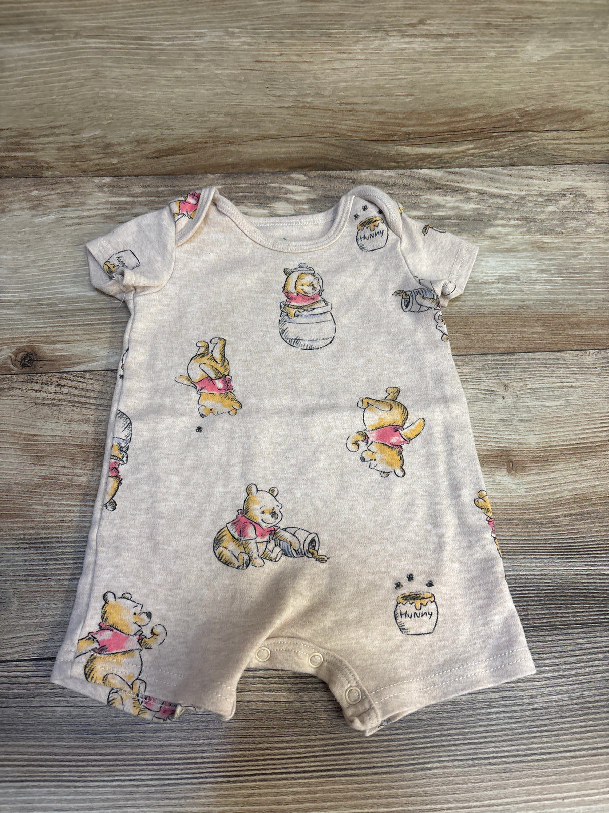 Disney Baby Winnie The Pooh Hunny Romper Taupe sz 0-3m