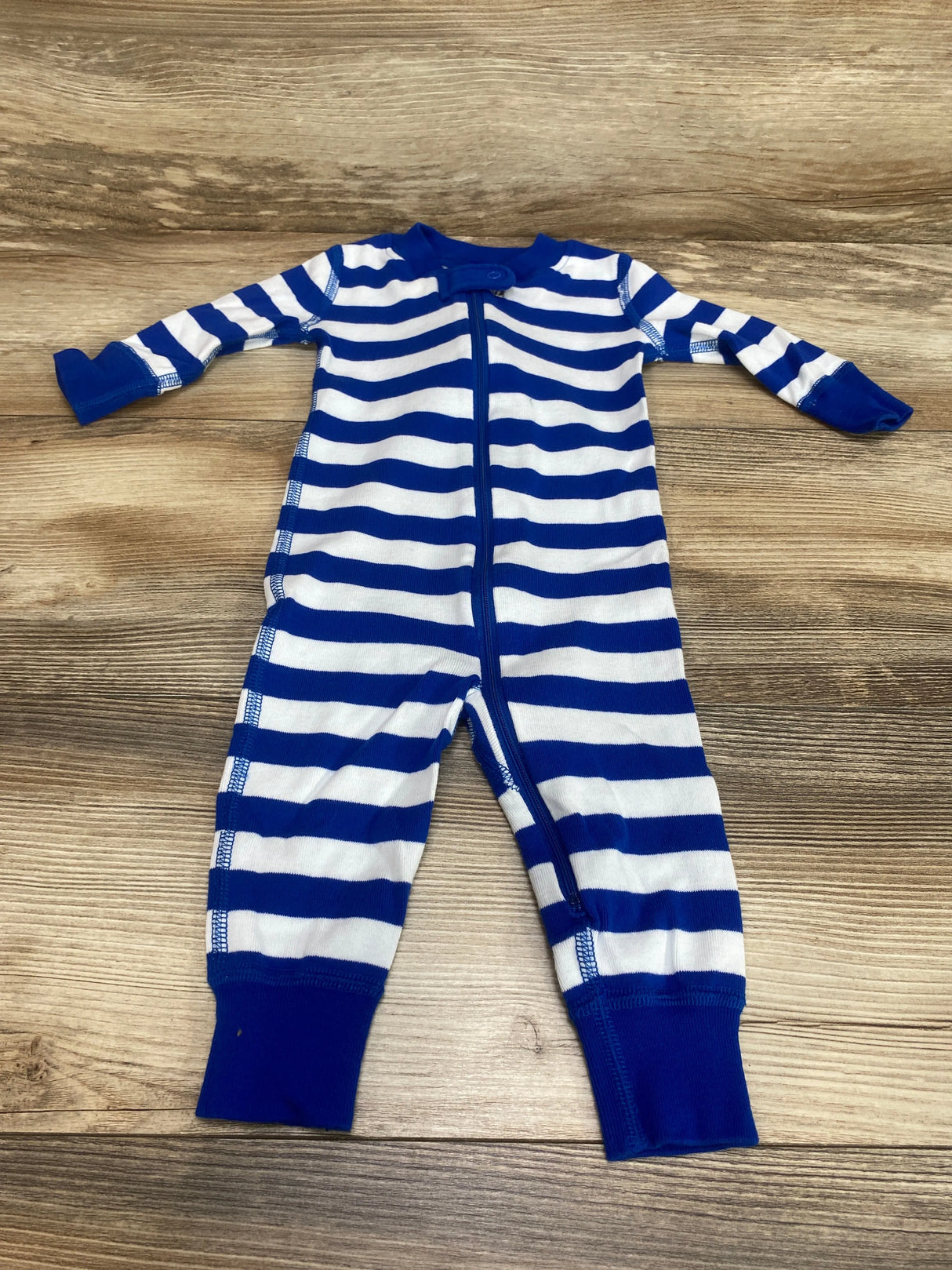 Hanna Andersson Striped Sleeper Blue sz 3-6m