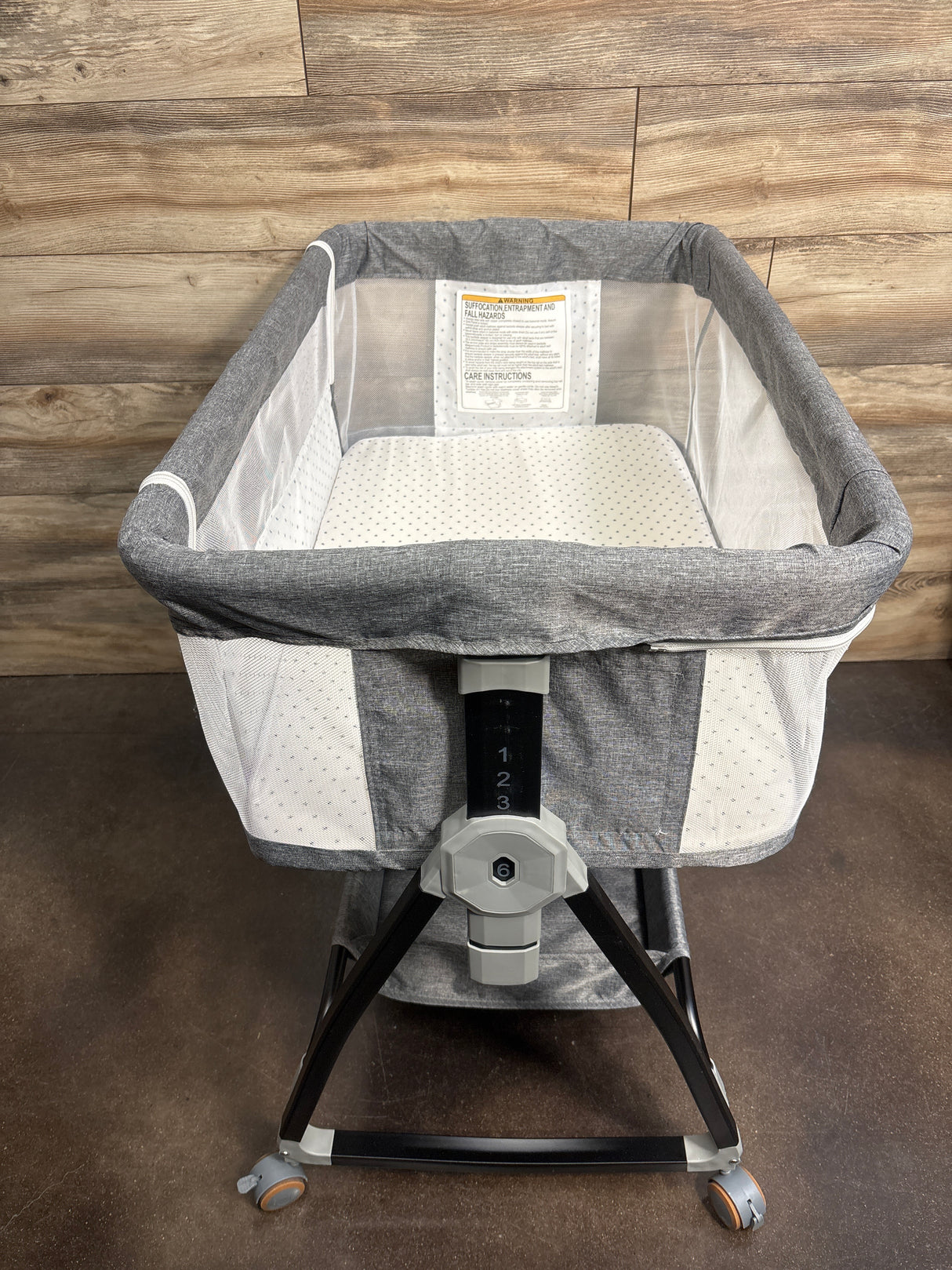 Wayfong Baby Bedside Bassinet, Grey