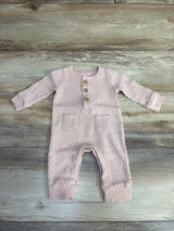 Cloud Island Textured Henley Coverall Pink sz Newborn