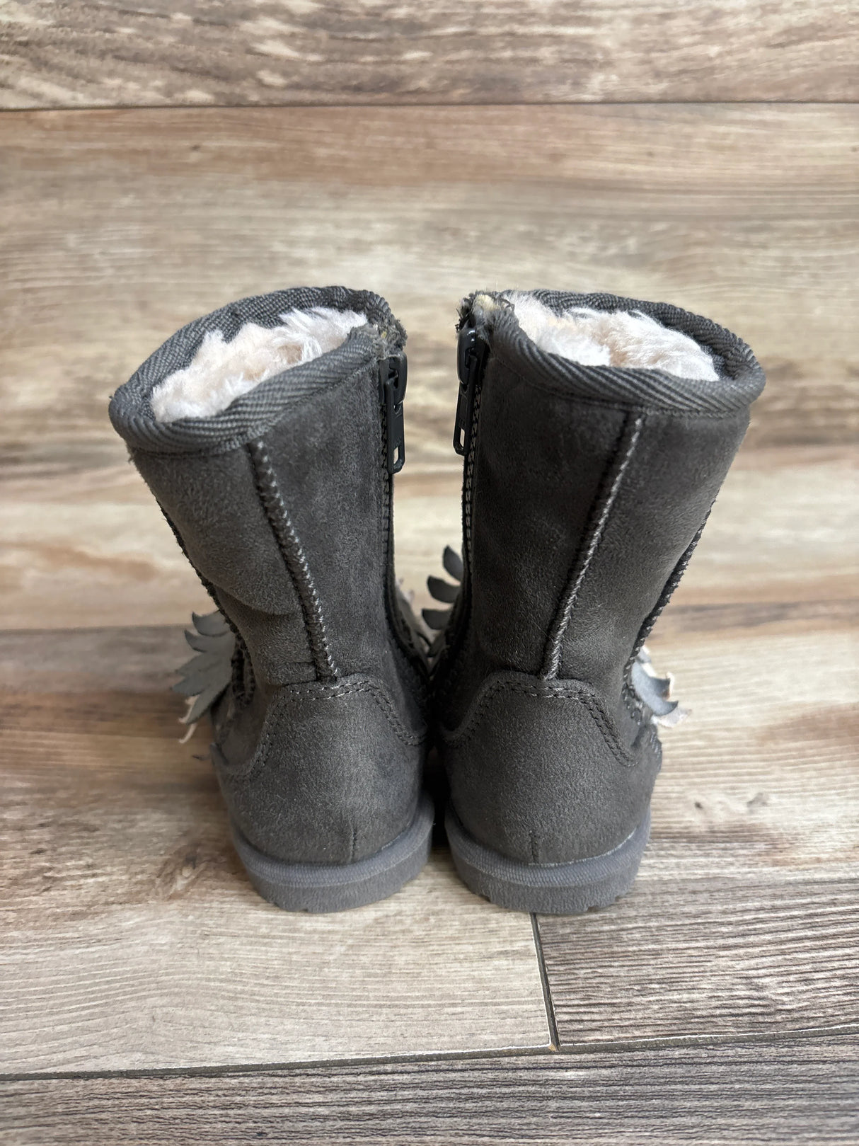 Jumping Beans Keeya Owl Mid-Calf Boots Grey sz 5c