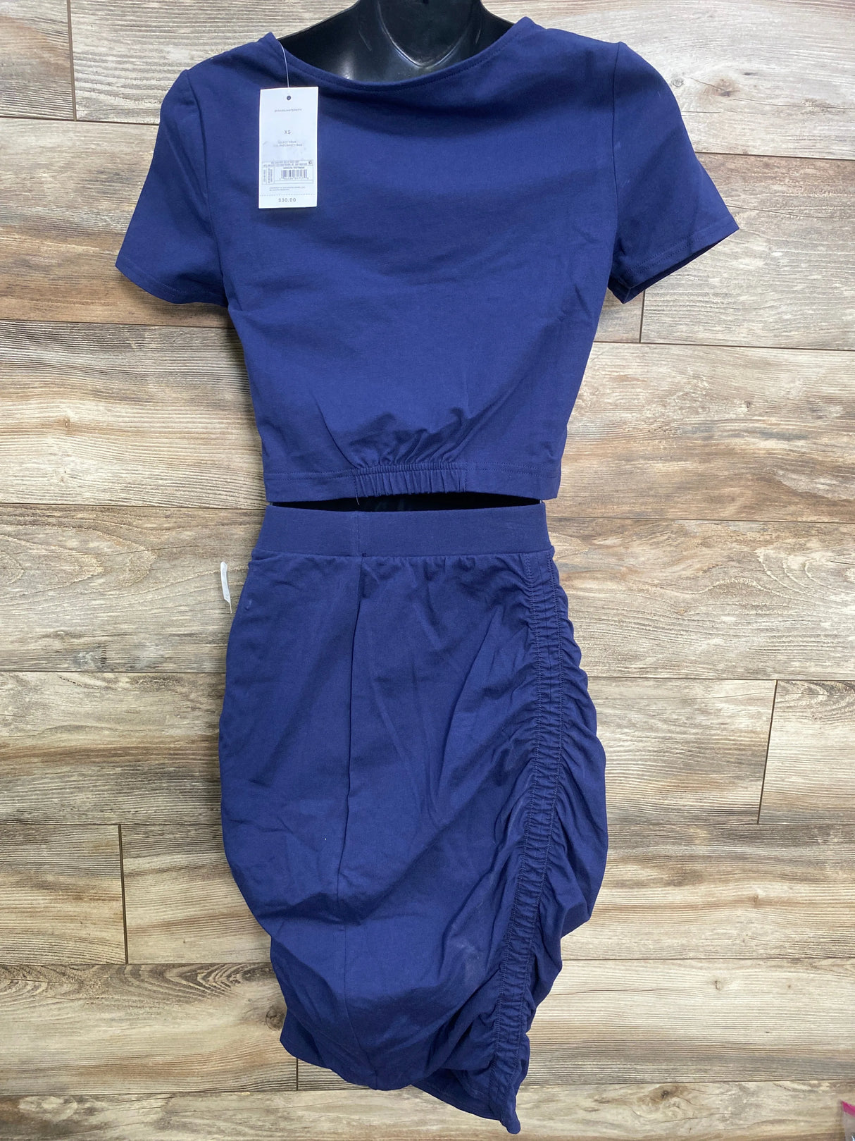 NEW Isabel Maternity 2pc Shirt & Skirt Navy sz XS