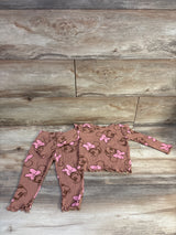 Disney Baby 2pc Ribbed Minnie Mouse Shirt & Pants Set Brown sz 18m