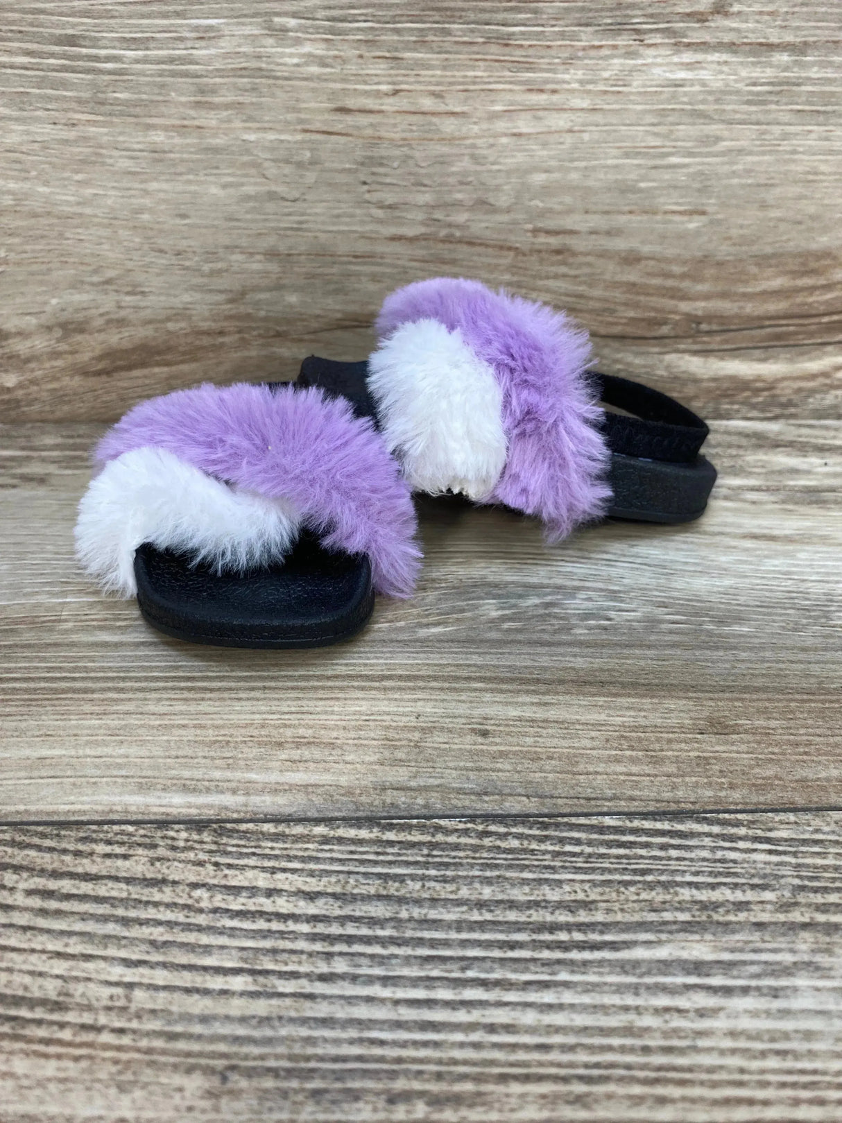 First Steps Fur Slides Black sz 3c