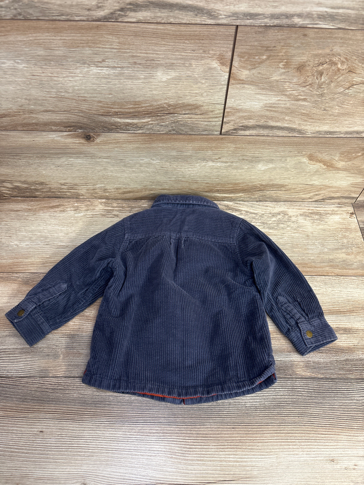 Cat & Jack Cord Quilted Button Up Jacket Blue sz 18m