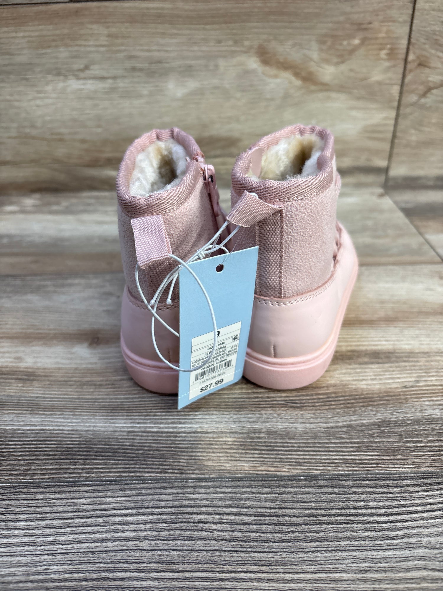 NEW Cat & Jack Sophia Fur-Lined Winter Boots Pink sz 9c