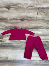 Cat & Jack 2pc Quilted Sweatshirt & Pants Pink sz 3-6m