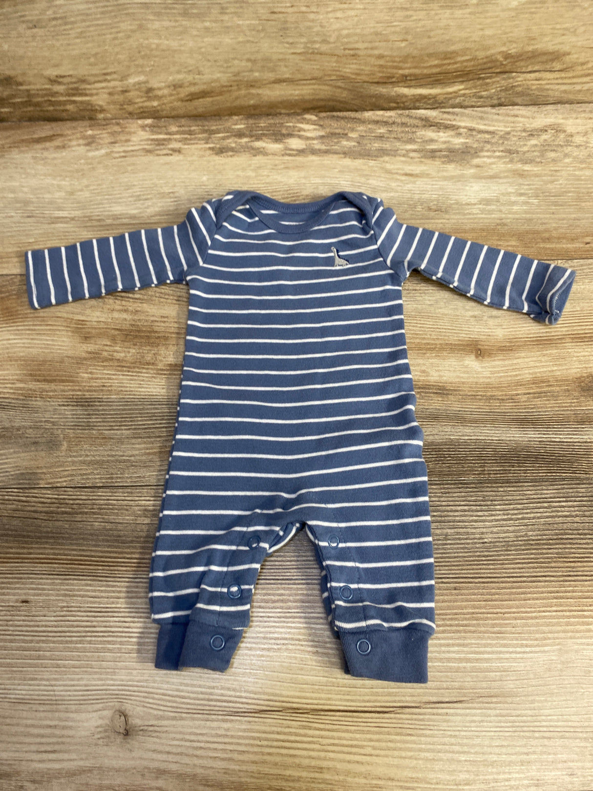 Just One You Striped Coverall Blue sz Newborn