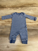 Just One You Striped Coverall Blue sz Newborn