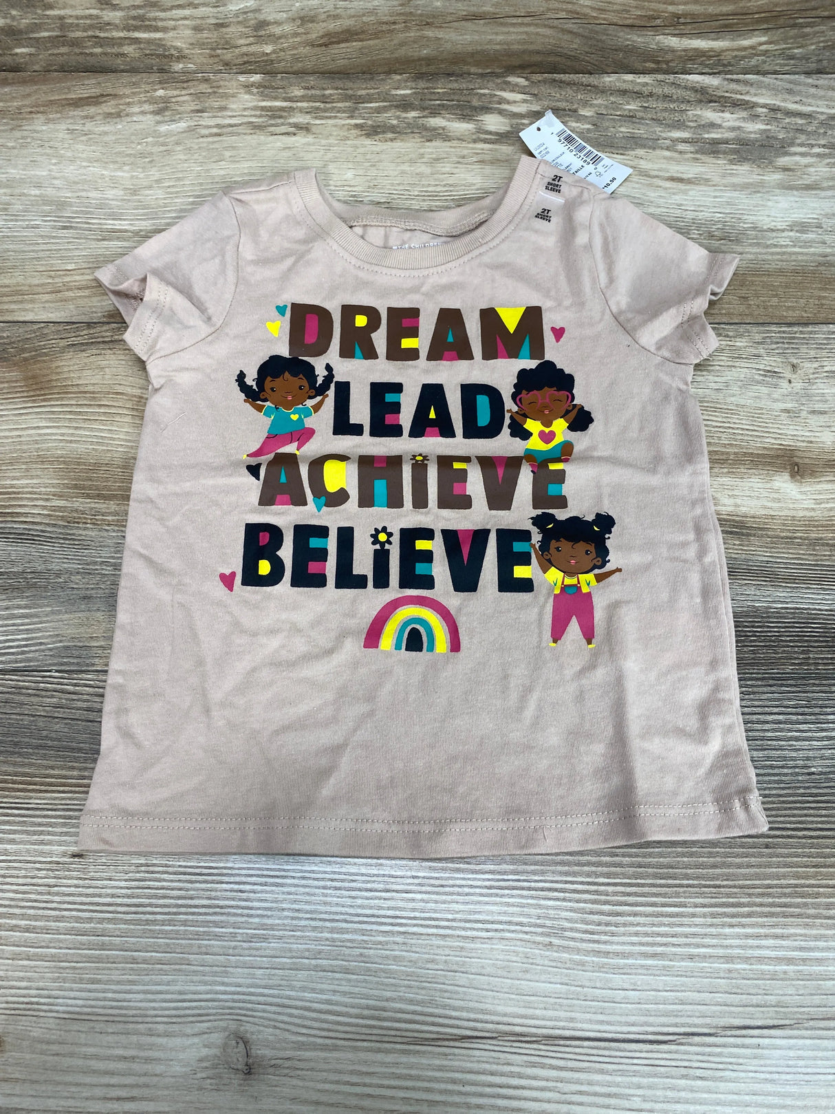 NEW Children's Place Dream Lead Achieve Shirt Brown sz 2T