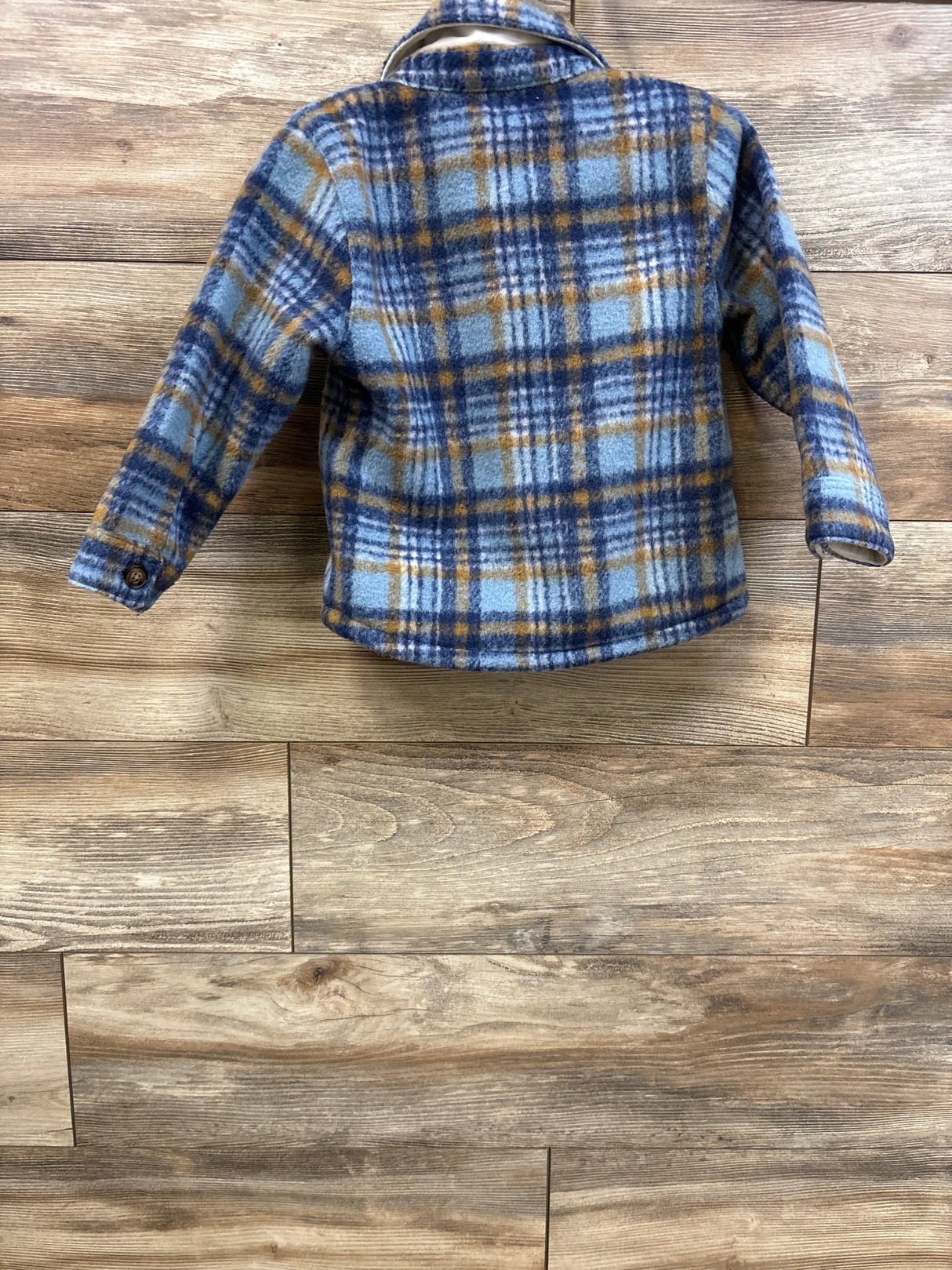 Carter's Plaid Fleece-Lined Shacket Blue sz 3T