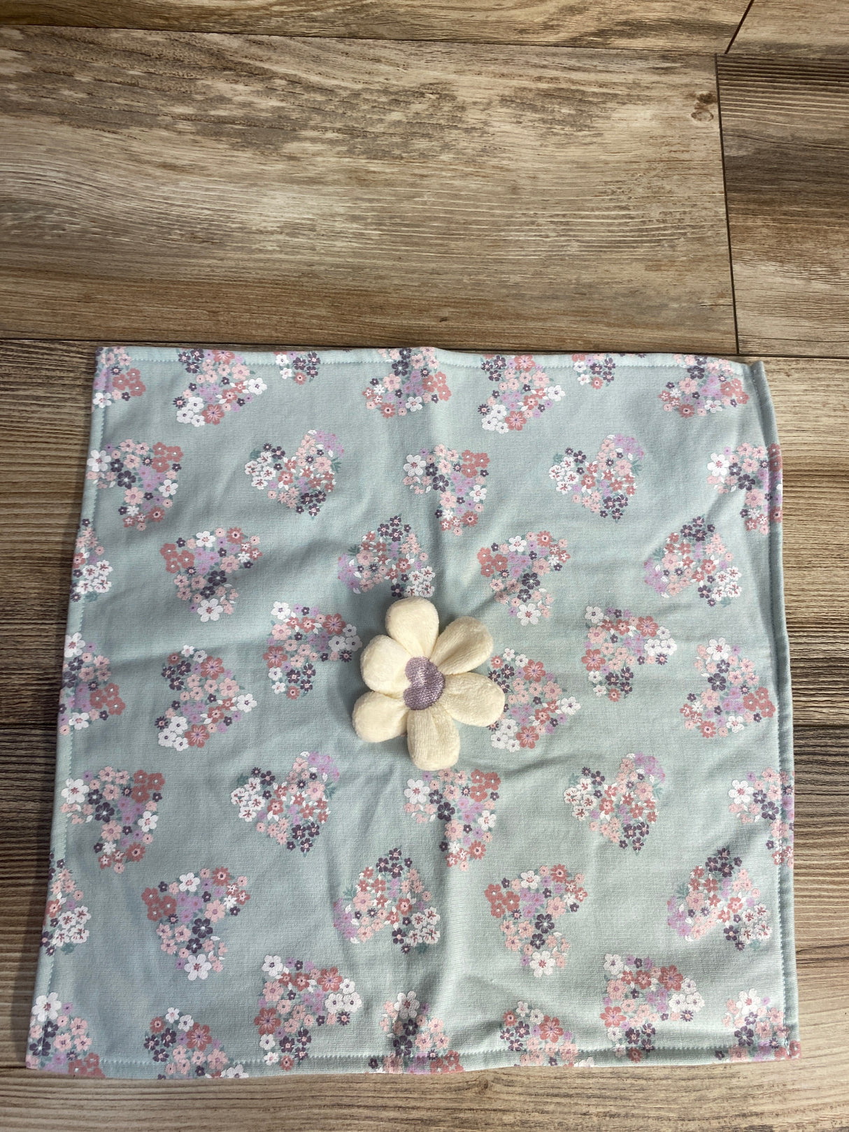 Cupcakes & Cashmere 3pc Floral Heart Sweatshirt & Pants Set Teal sz 6-9m