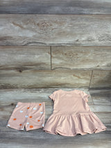 Cat & Jack 2pc Cutest Pumpkin Peplum Top & Shorts Orange sz 18m