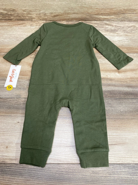 NEW Cat & Jack Hello Fall Coverall Green sz 3-6m - Me n Mommy To Be