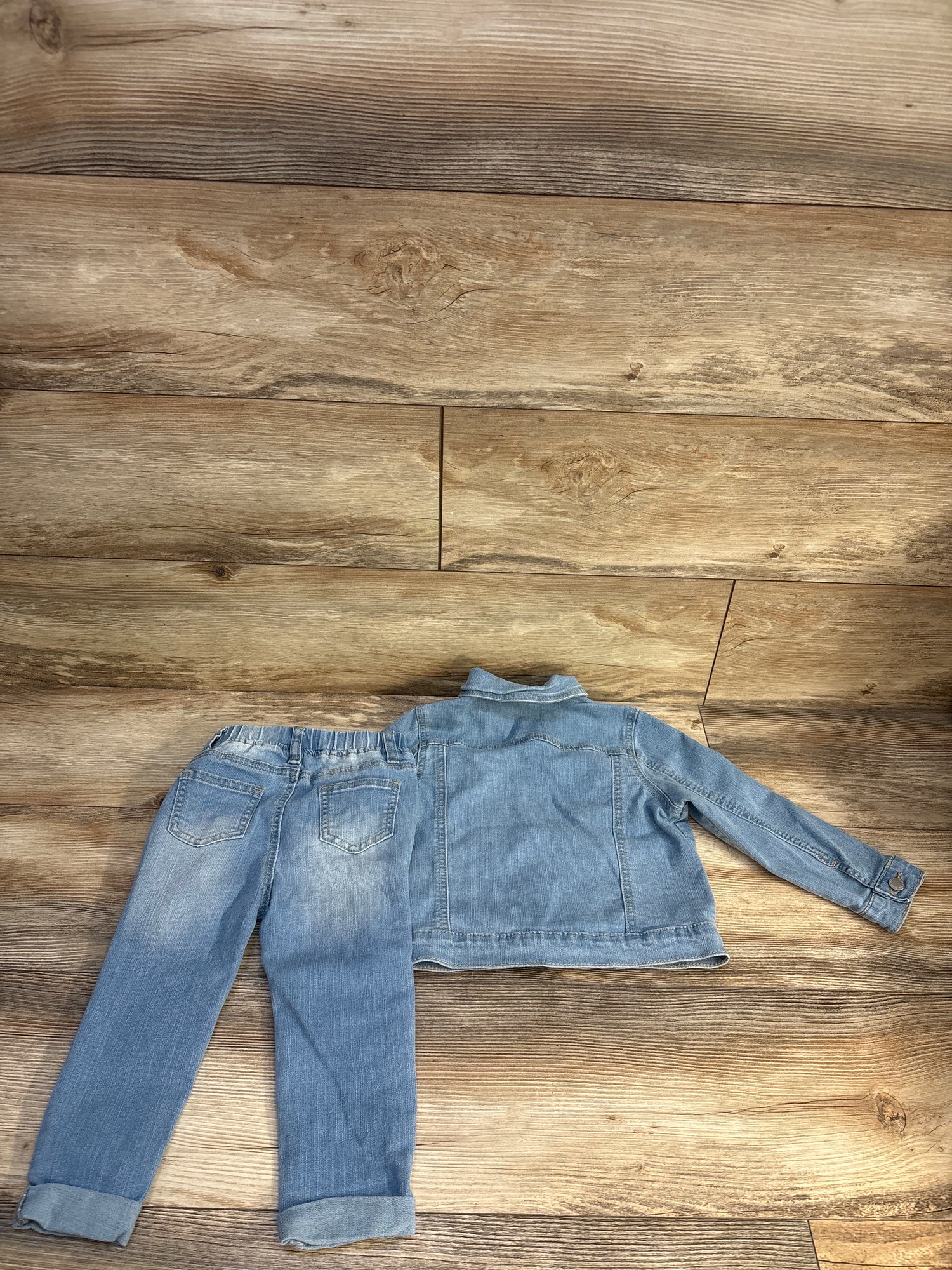 Shein 2pc Denim Jacket & Jeans Set Blue sz 2-3T