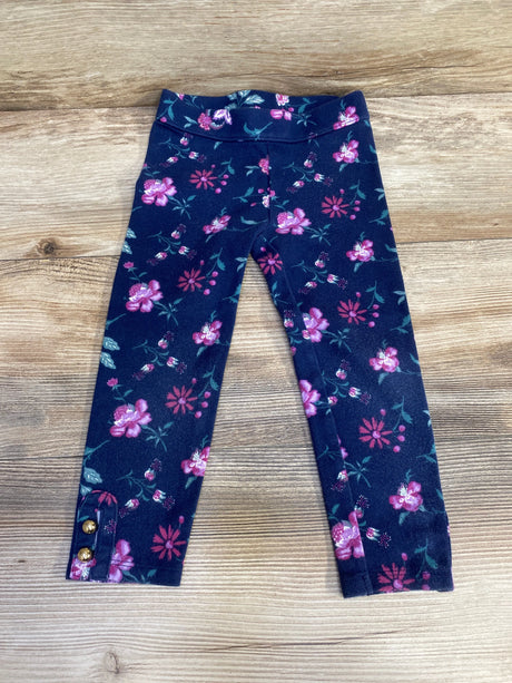Janie and Jack Floral Ponte Pant Navy sz 3T - Me n Mommy To Be