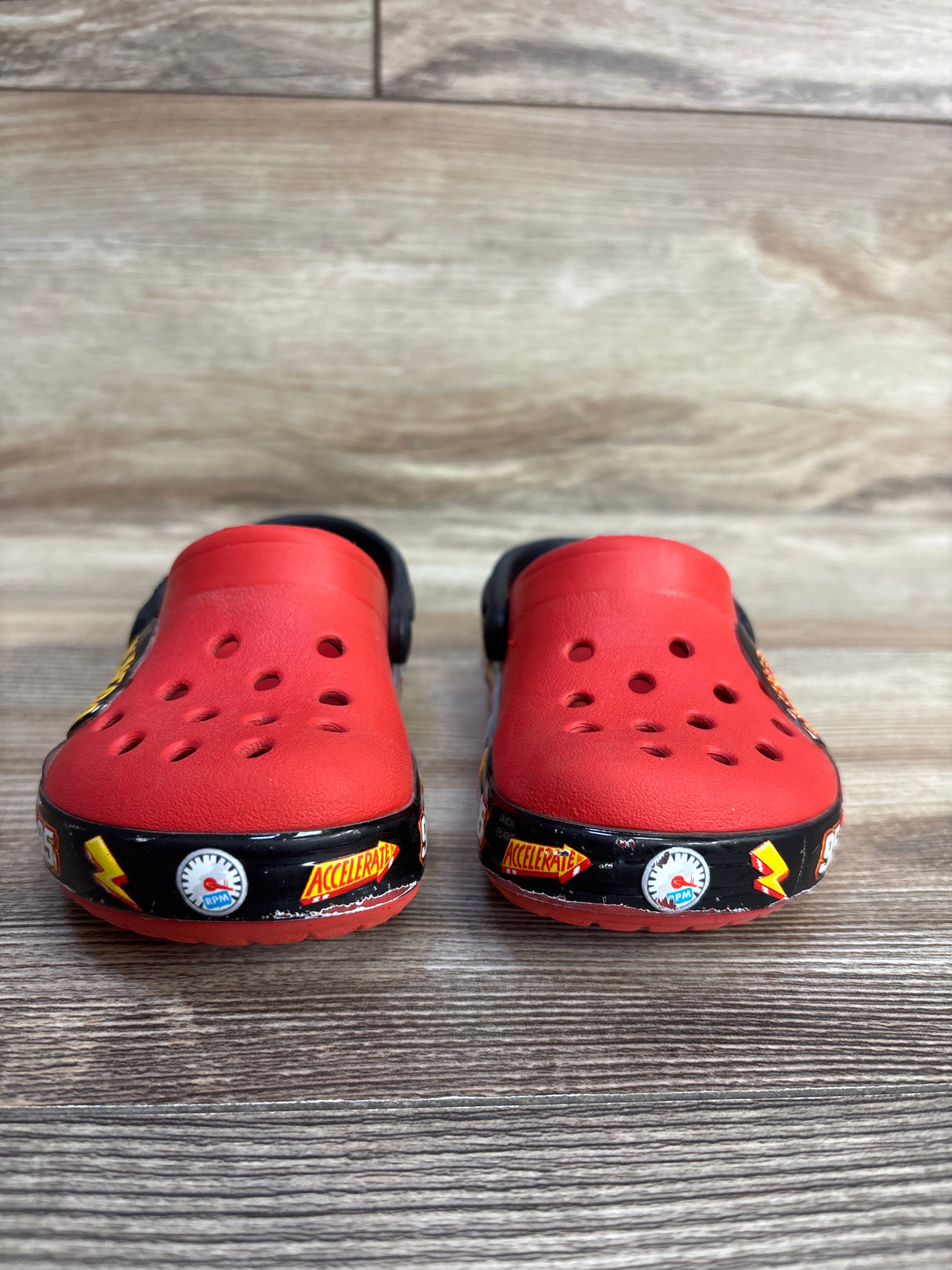 Crocs Classic Clogs Cars Themed, Red sz 7c