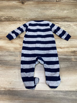 Carter's Striped Blanket Sleeper Navy/Grey sz 6m