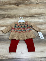 NEW Carter's 2pc Knit Sweater & Leggings Brown sz 3m - Me n Mommy To Be