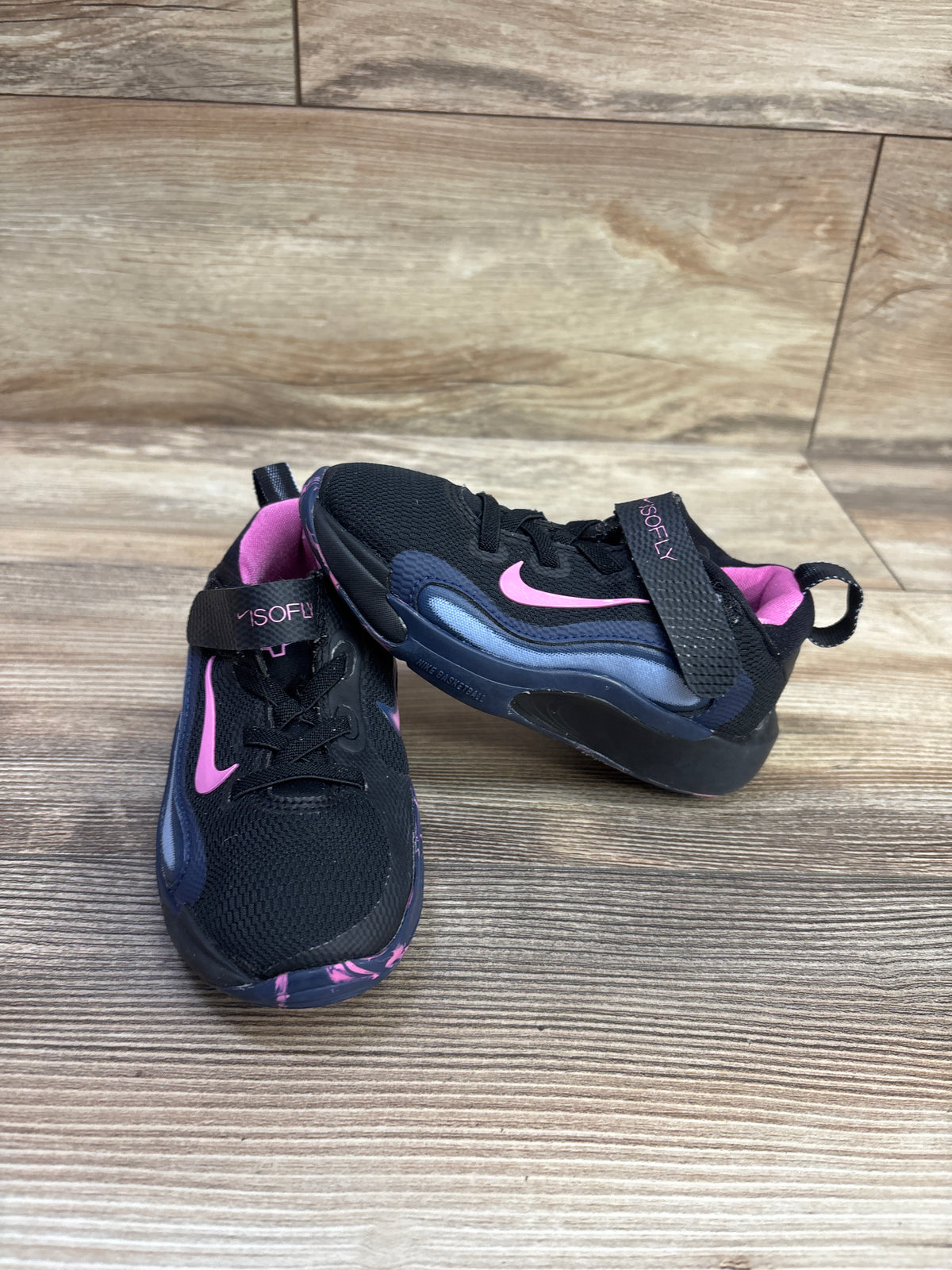 Nike IsoFly PS 'Black Midnight Navy Pink' Sneakers sz 9c