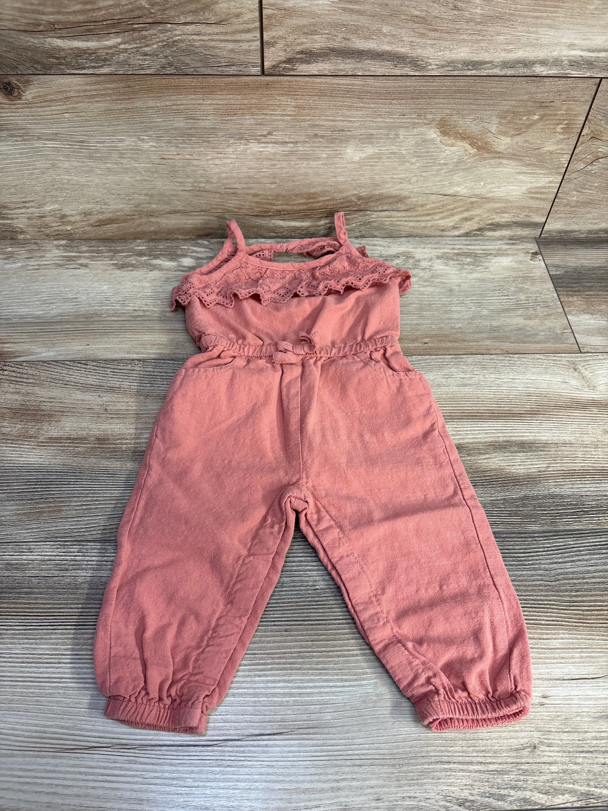 Rachel Zoe Sleeveless Eyelet Romper Pink sz 3-6m - Me n Mommy To Be
