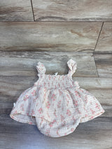 Snug Gauze Smocked Bodysuit Dress Beige sz 6-9m