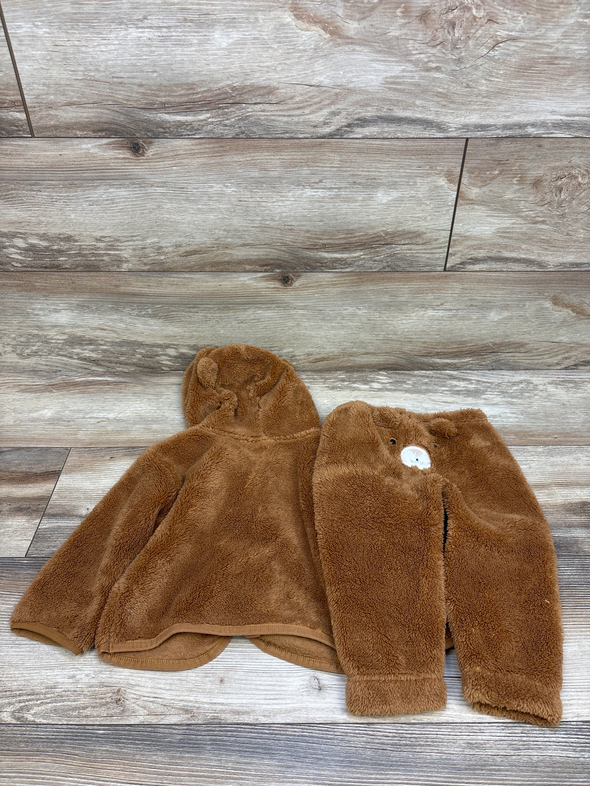 Children's Place 2pc Plush Zip-Up Jacket & Pants Set Brown sz 18-24m
