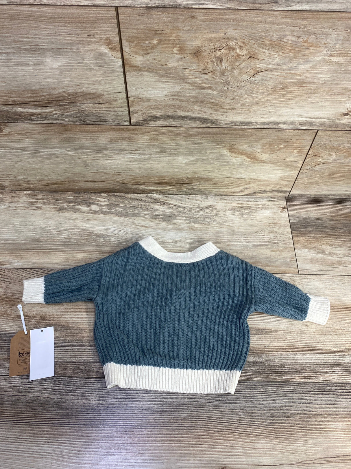NEW Grayson Collective Knit Button Up Sweatshirt Green sz 0-3m