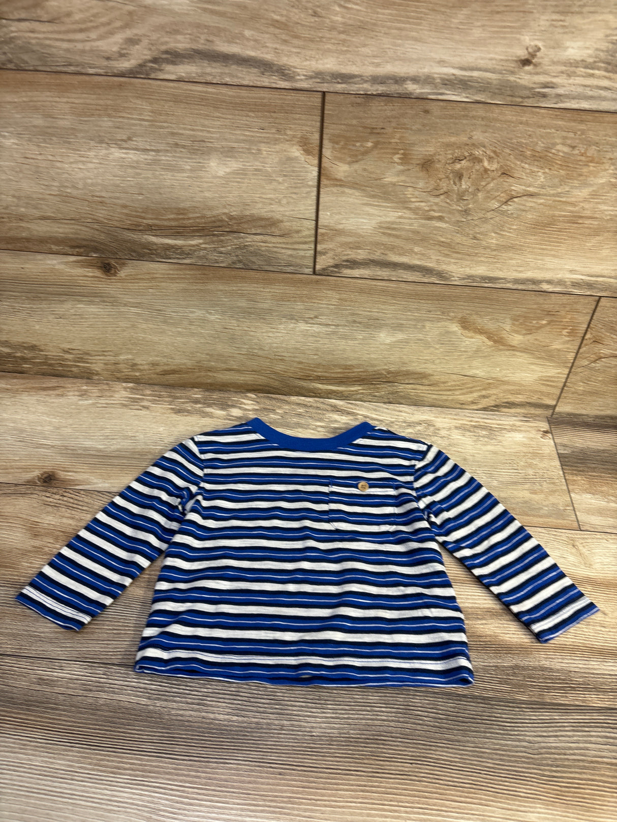 Old Navy Striped Pocket Shirt Blue sz 12-18m