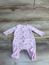 Cat & Jack Ribbed Bow Coverall Pink sz 0-3m