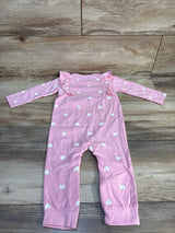 Cat & Jack Ruffled Heart Coverall Pink sz 12m